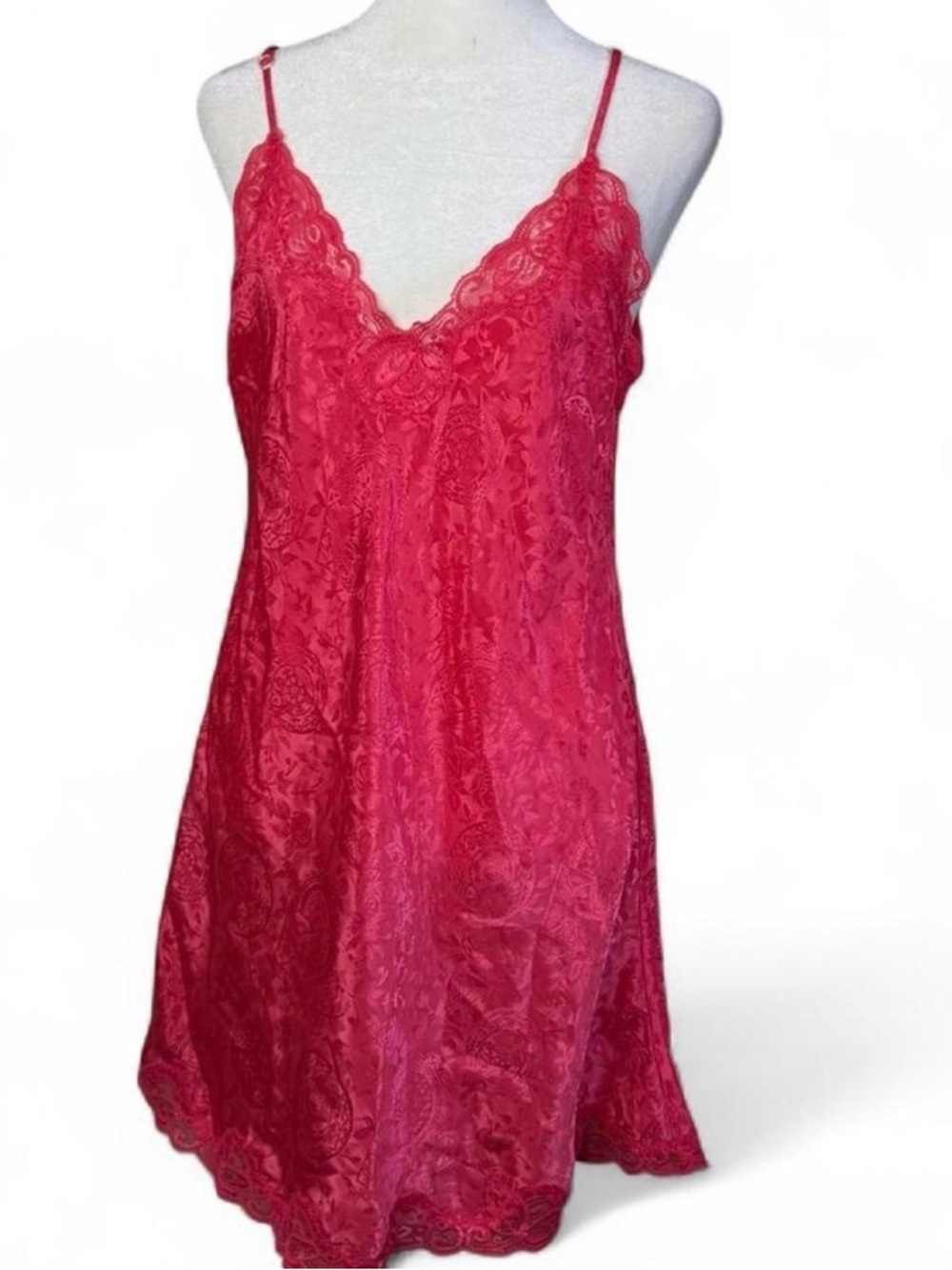 Victoria's Secret Scarlet Lace-Trim Slip